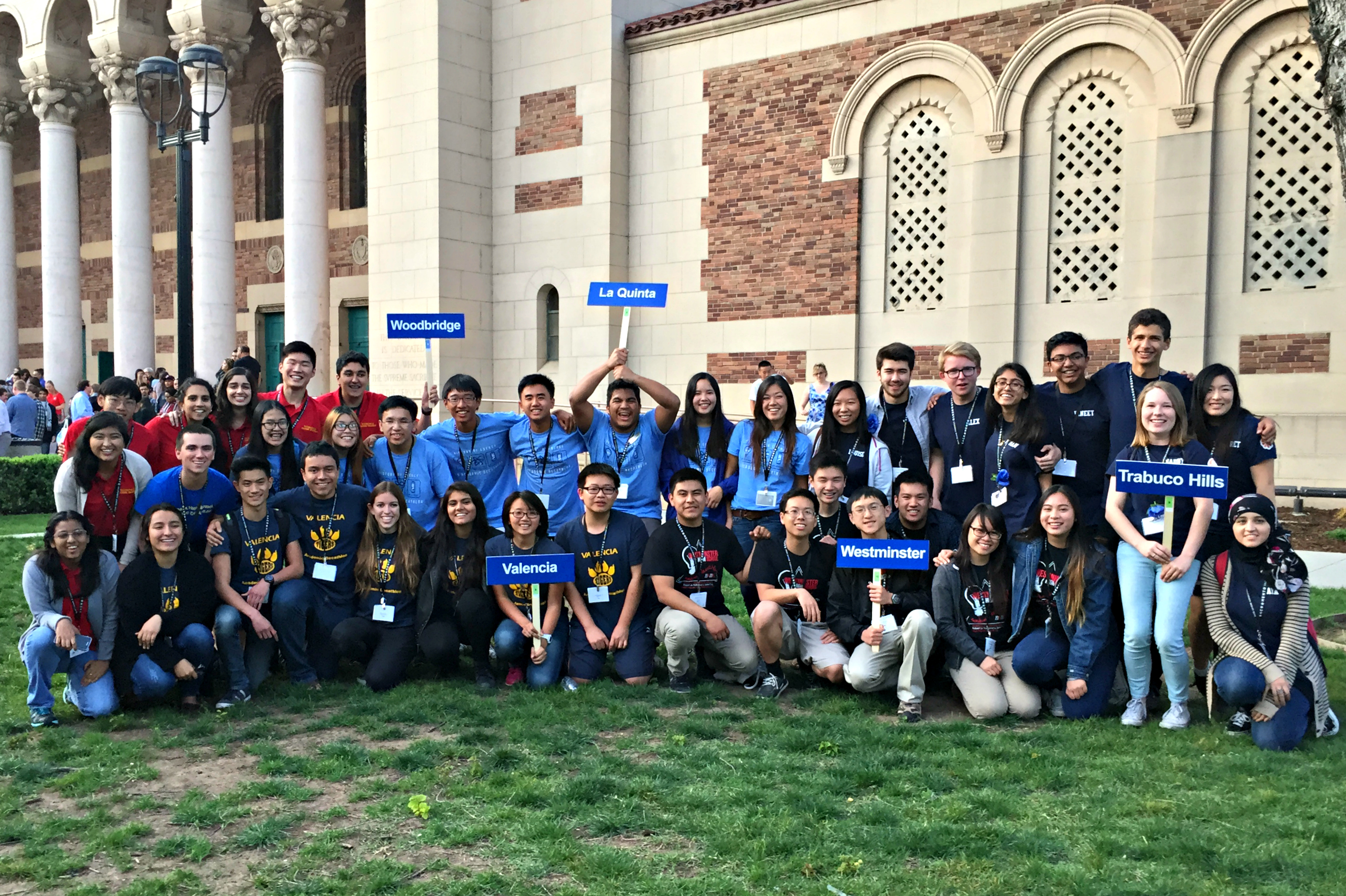An image of Orange County students at the 36 annual California Academic Decathlon