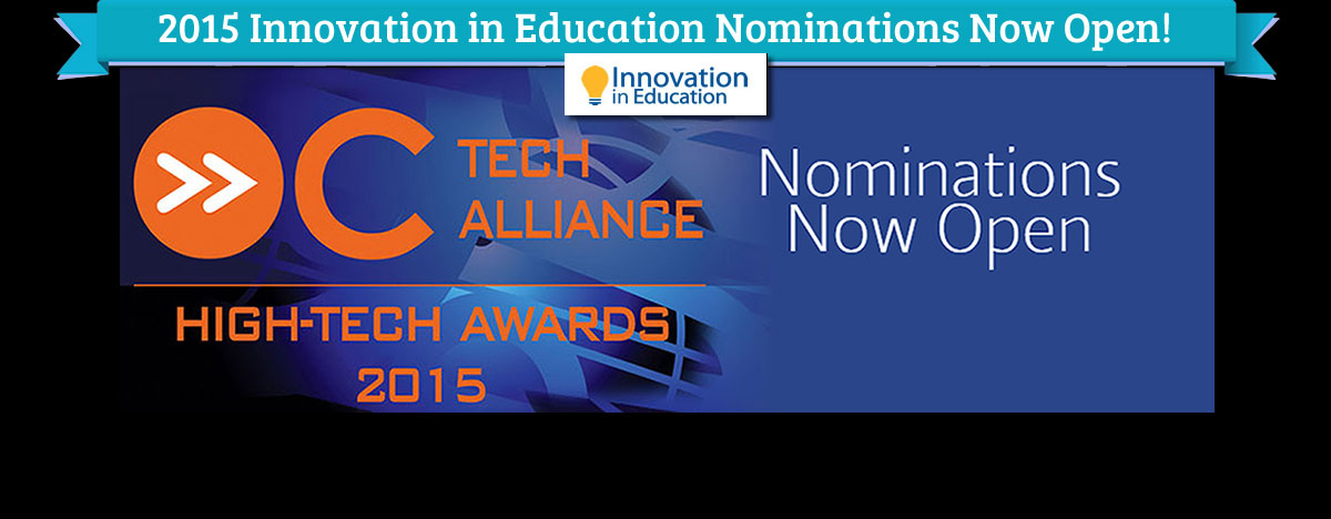 A banner ad seeking nominees for the 2015 Innovation in Education awards