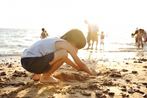 Stock photo child at beach