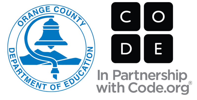 Code.org and OCDE logos