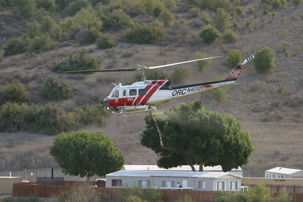 An image of an OC Fire Authority helicopter