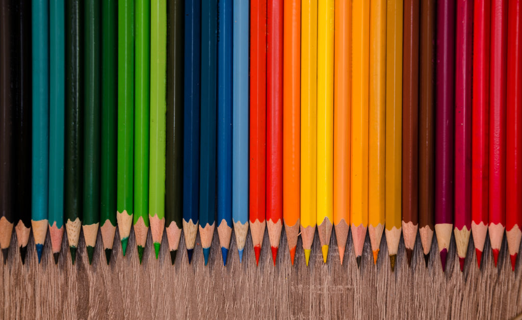 An image of colored pencils