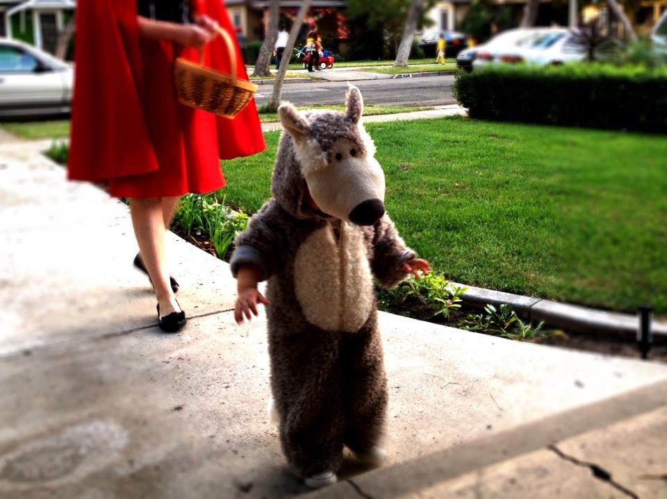 Child in a wolf costume