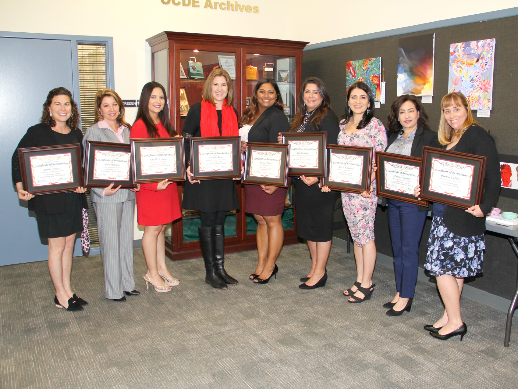 Counselors honored through OCDE's Counselor Recognition Program