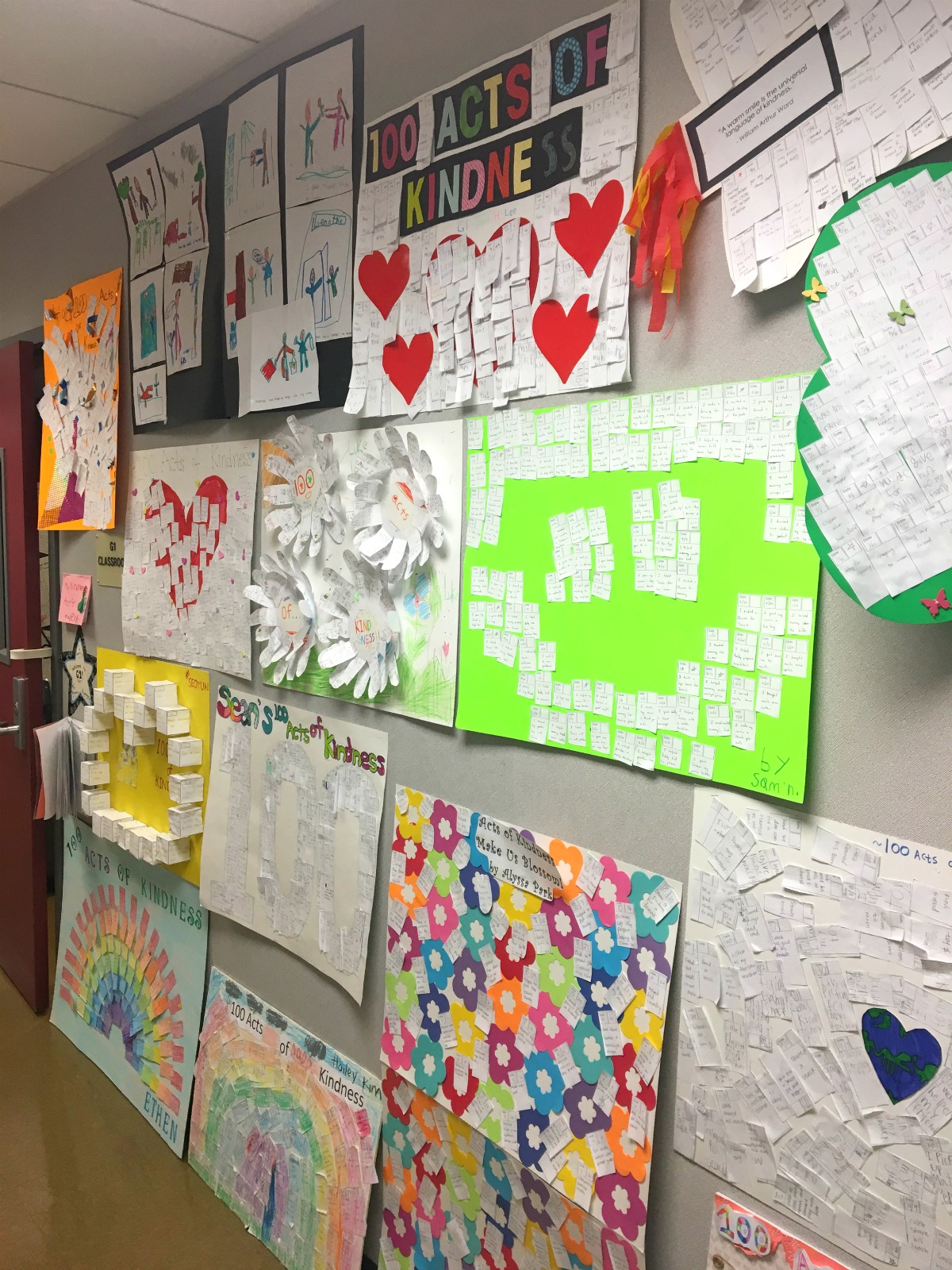 Kindness posters at Fisler Elementary School