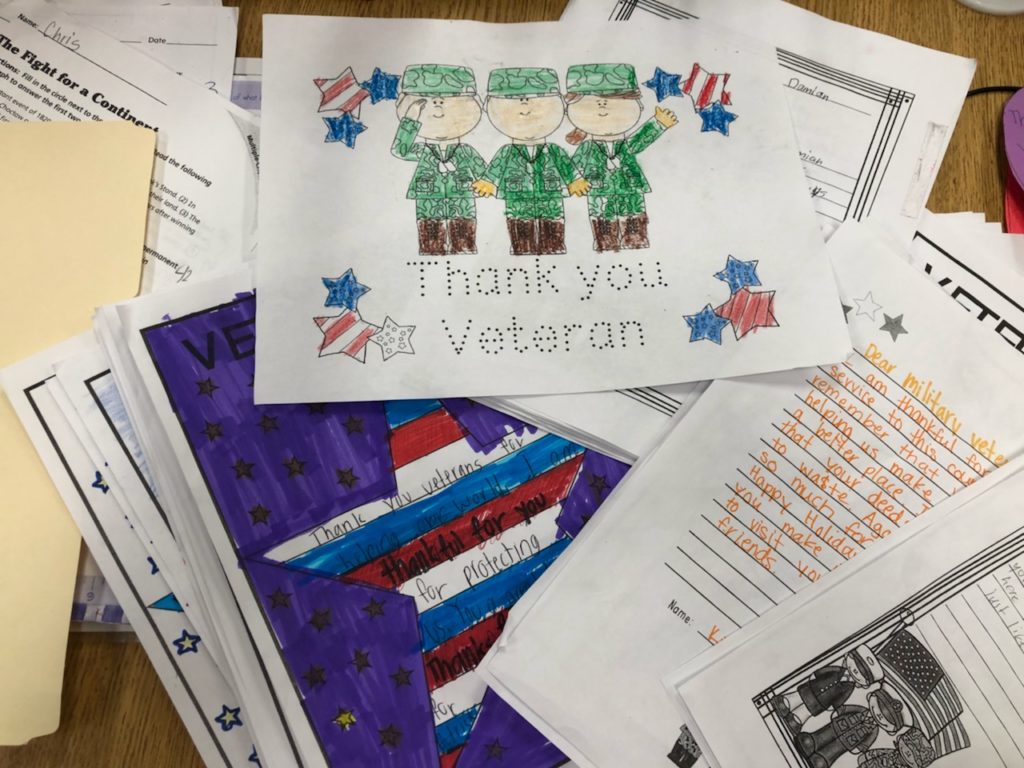 Thank-you letters to troops