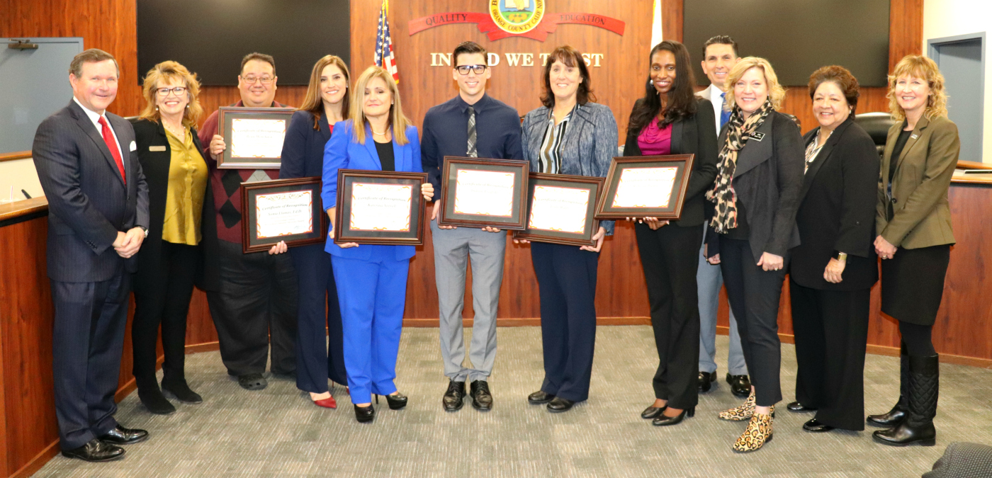 Recipients of OCDE’s Counselor Recognition and Counselor Advocate Awards program