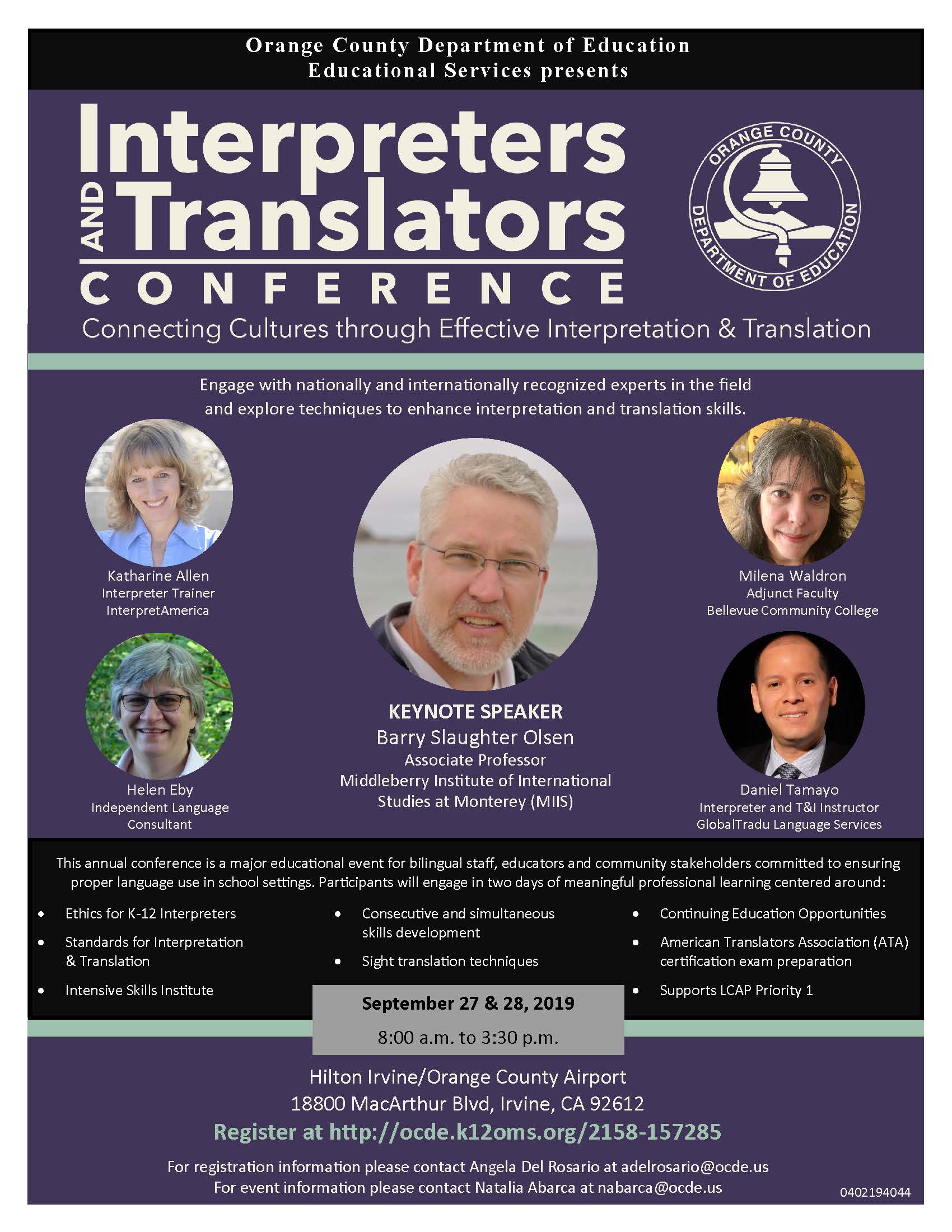 Interpreters and Translators Conference flier