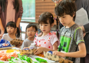 Students receiving meals