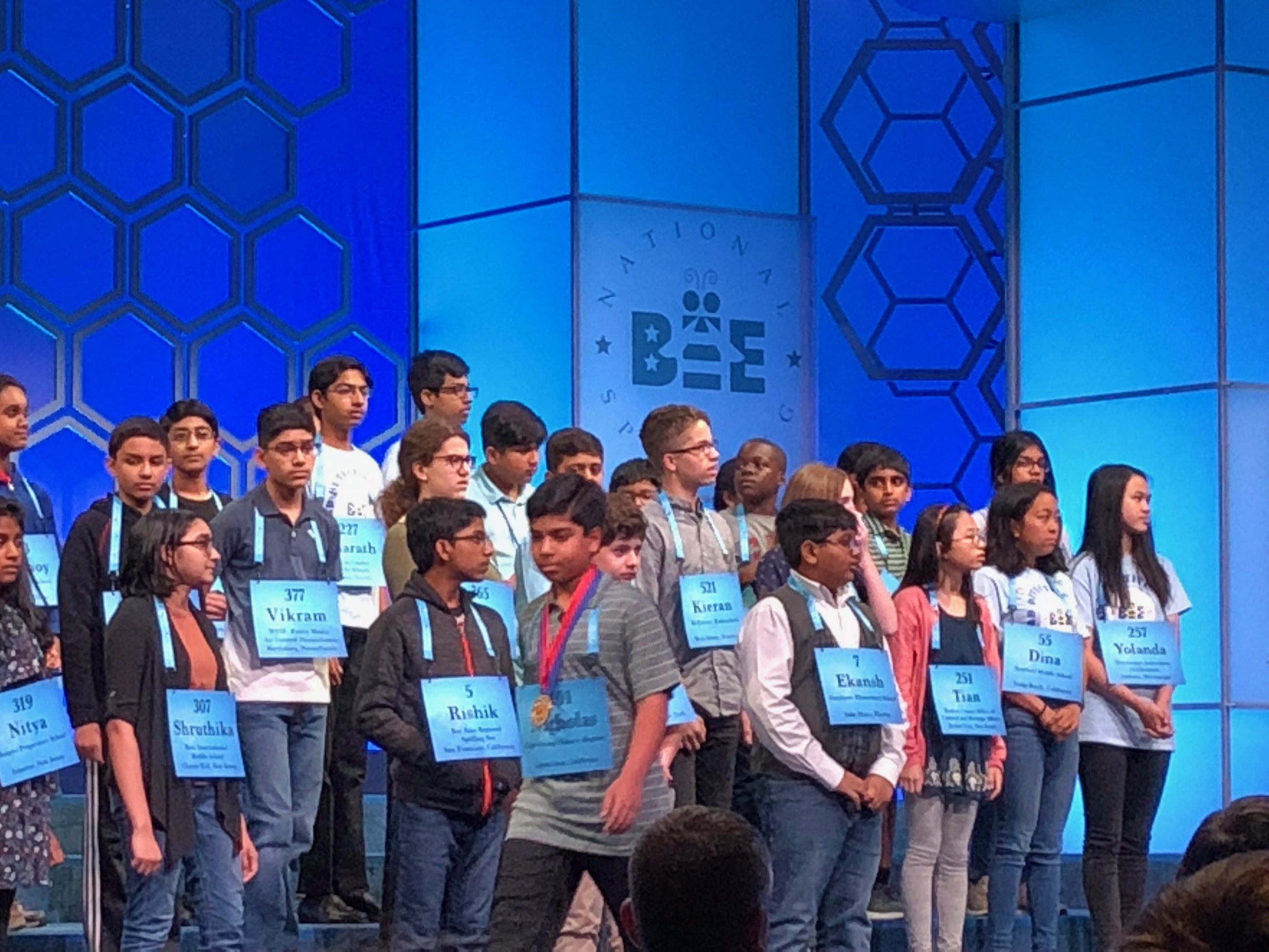 Students at spelling bee