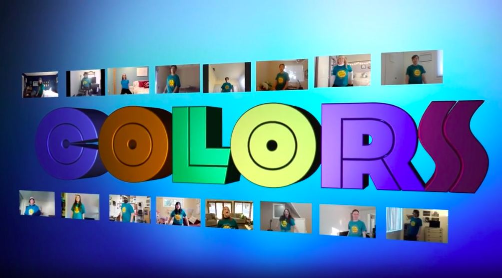 Graphic of students and the word "Colors"