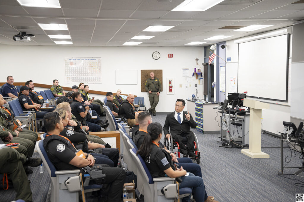 Dr. Stefan Bean addresses school resource officers