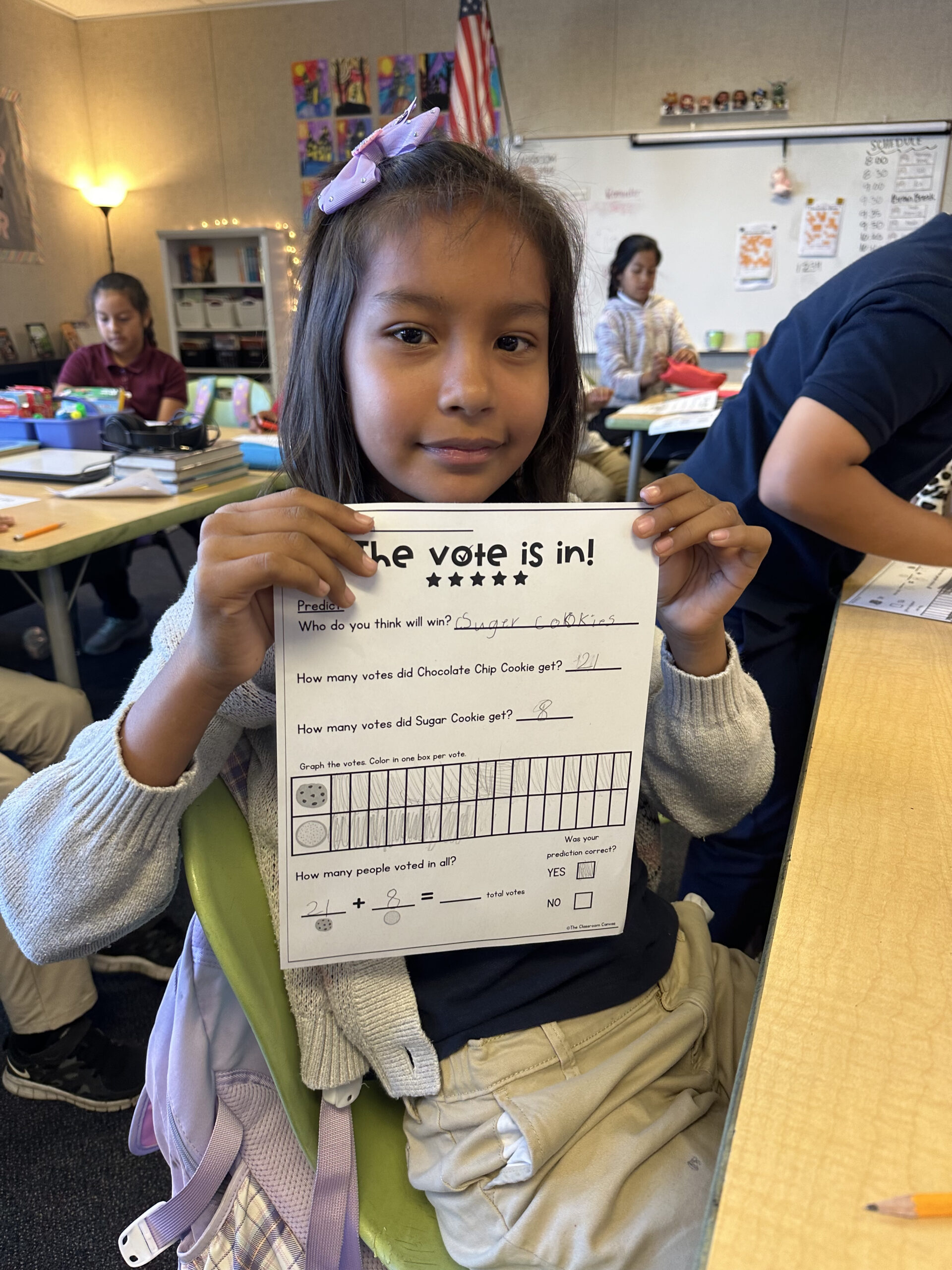 Franklin Elementary School cookie mock election 2