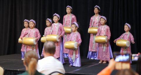 Westminster School District students perform onstage during the Saturday program.