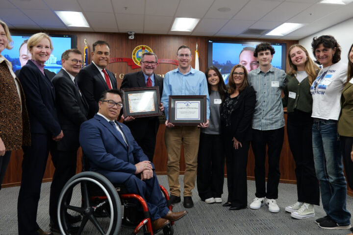 Jewish Federation of Orange County members with the Orange County Board of Education and County Superintendent Dr. Stefan Bean.