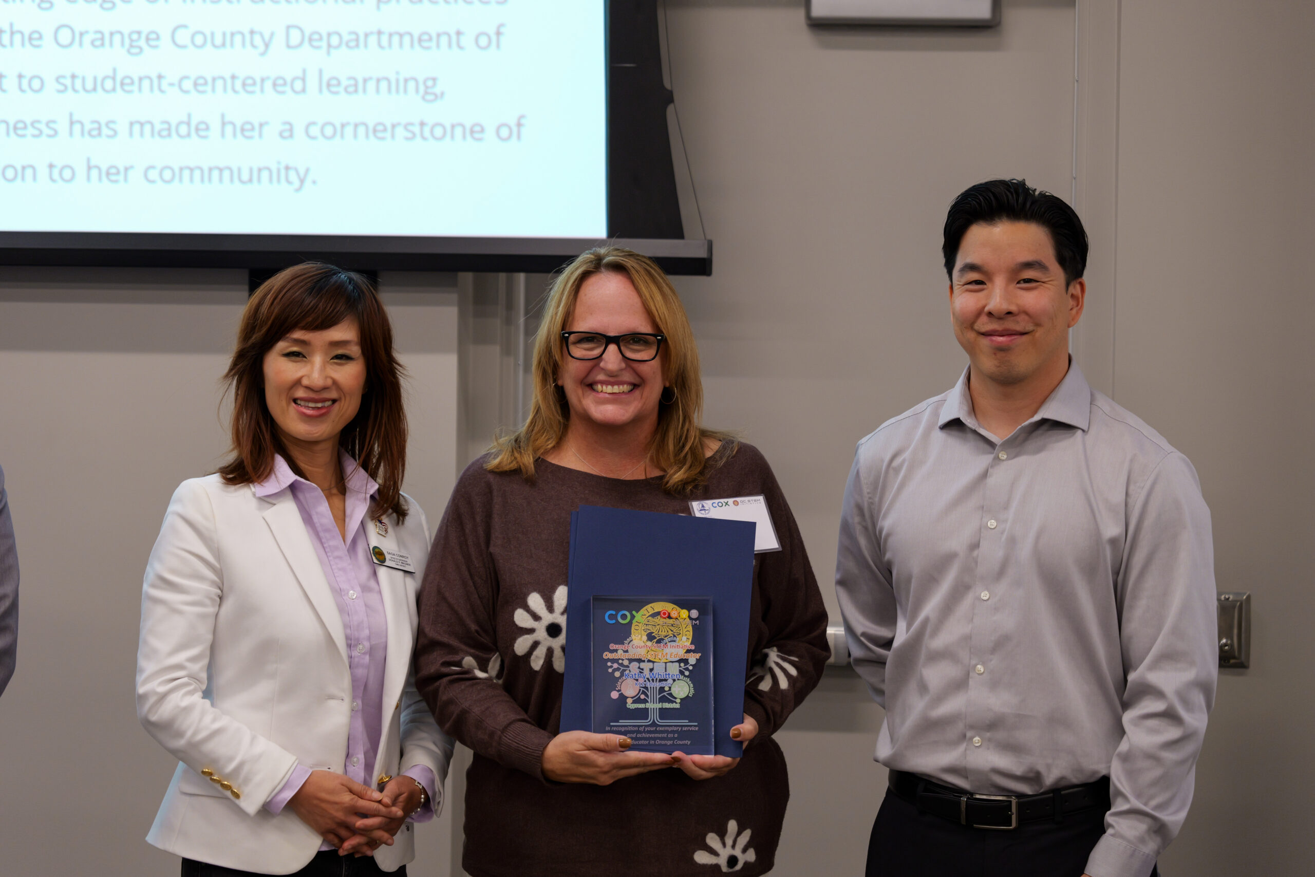 Kathy Whitten is recognized as an Outstanding K–12 STEM Educator.