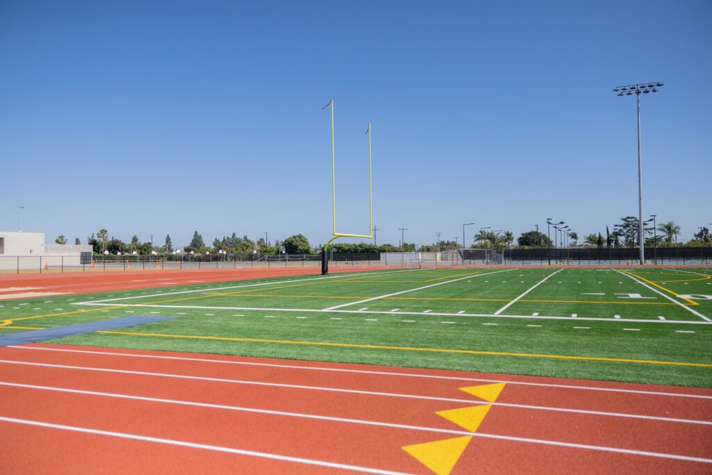 Santiago High School new athletic field track