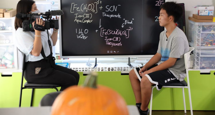 Students interviewing