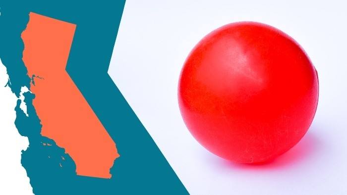 California and lottery ball graphic