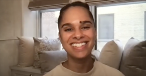 Misty Copeland speaks on Zoom with ACCESS students and staff.