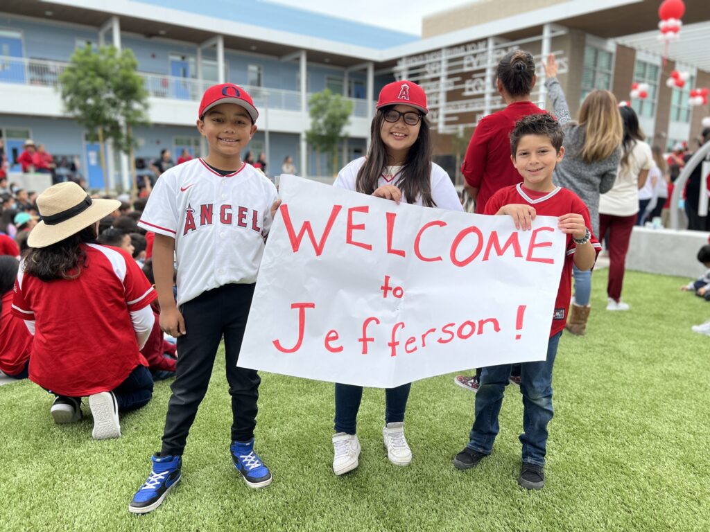 SAUSD students welcome the Angels Baseball Foundation