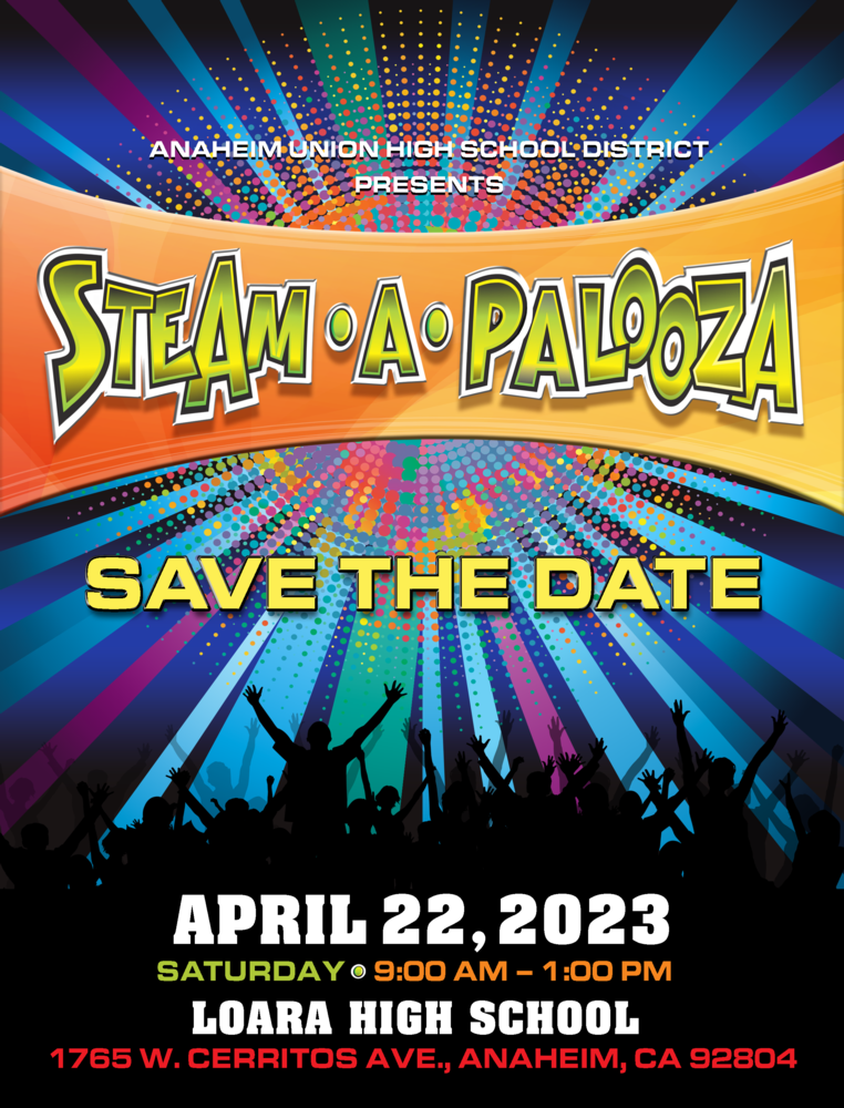STEAM-A-Palooza 2023 - Save the Date Flyer