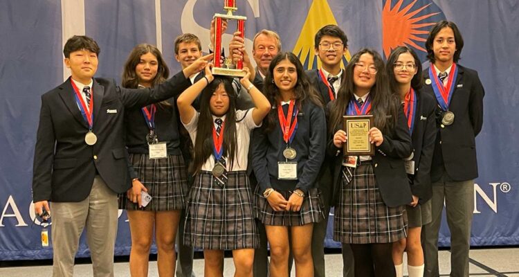 Eighth-grade students from Fairmont Private Schools’ Historic Anaheim Campus
