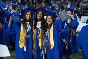 Students from La Habra High School celebrate their graduation ceremony. (Courtesy of Fullerton Union High School District)