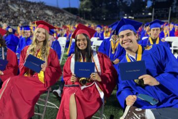 Los Alamitos class of 2023 celebrates its 100% graduation rate. (Los Alamitos Unified School District)