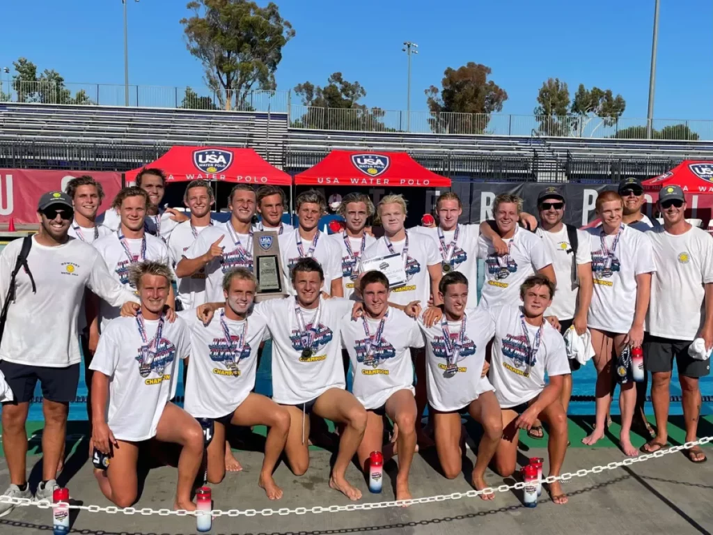 Newport Harbor High School boys water polo team places first at USA Water Polo Junior Olympics tournament. (Courtesy of Ross Sinclair) 