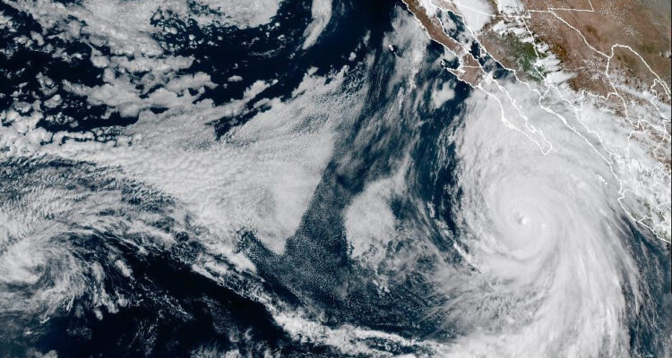 Satellite image of Hurricane Hilary