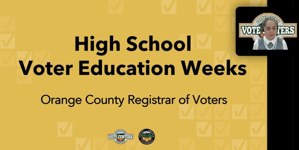 High School Voter Education Weeks virtual presentation