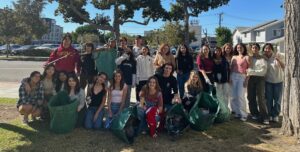 Student members from the Environmental Science, Alliance for Sustainability and STEM Scholars clubs gathered in November to collect trash on campus and a nearby parking lot.