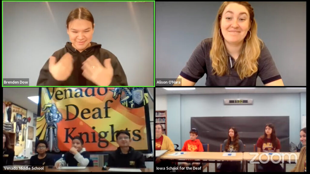 OCDE’s Deaf and Hard of Hearing Program at Venado Middle School in Irvine was declared national division champions in the annual Battle of the Books competition after their 49-30 victory against Iowa School for the Deaf on Dec. 7.