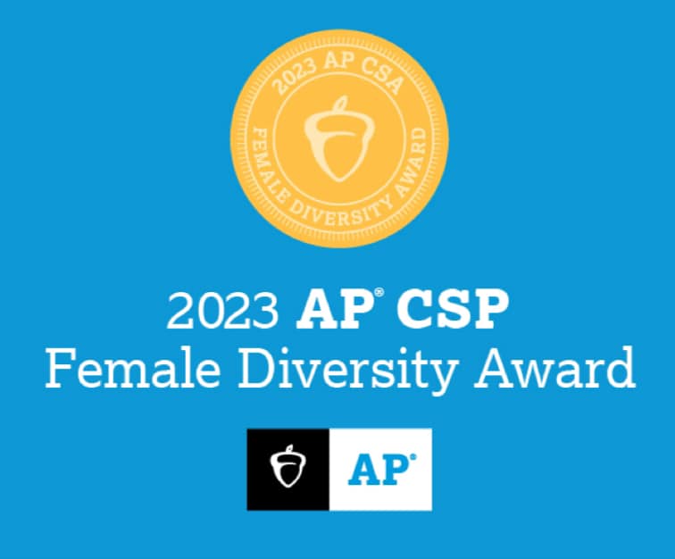 College Board 2023 AP CSP Female Diversity Award