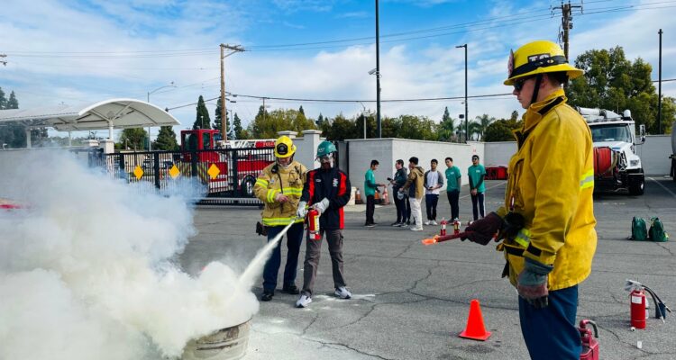 Troy High School students completed a Community Emergency Response Team training with the Fullerton Fire and Police Departments from Jan. 3 to Jan. 5. (Courtesy of Troy Preparedness Club)