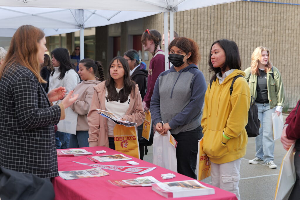 OC high school students visit booths hosted by arts organizations, higher education institutions and school districts at the Orange County College and Career Pathways in the Arts event on Feb. 9.