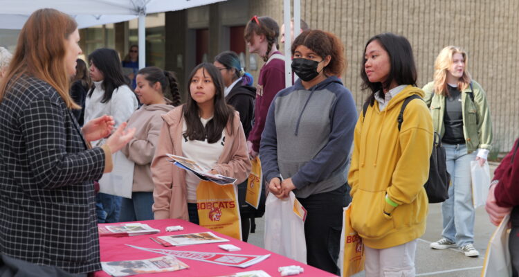 OC high school students visit booths hosted by arts organizations, higher education institutions and school districts at the Orange County College and Career Pathways in the Arts event on Feb. 9.