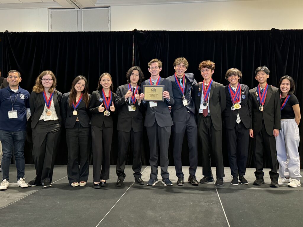 University High School students earn second place in Division 2 at the California Academic Decathlon on March 24. 