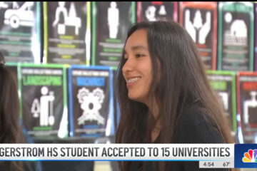 Student Brandy Figueroa, from the Santa Ana Unified School District, received acceptance letters from 15 universities.