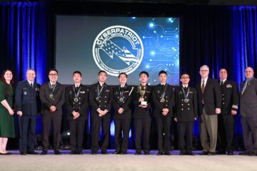 Troy High School's W.A.T.T. team wins first place overall at the CyberPatriot XVI National Finals. (Courtesy of Mike Tsukamoto / Air & Space Forces Association)