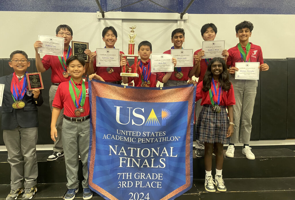 The seventh-grade team from Fairmont Private Schools’ Historic Anaheim Campus secured third place in the State Champion Division.