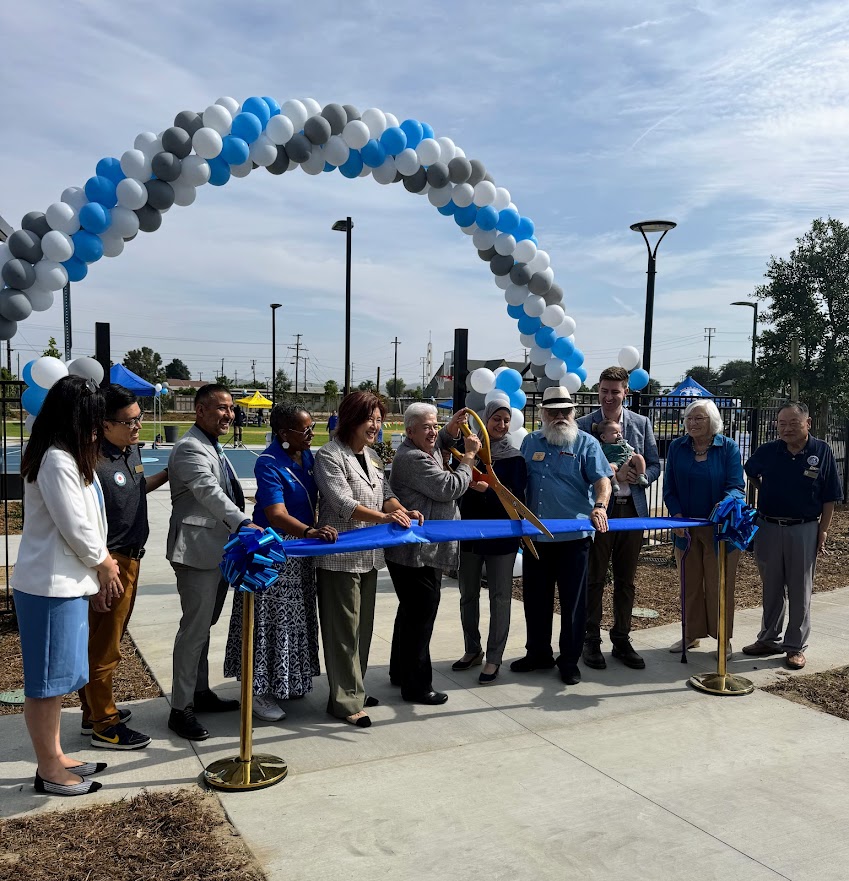 Buena Park city officials and school district leadership cut the ribbon on Whitaker Park on Aug. 7.