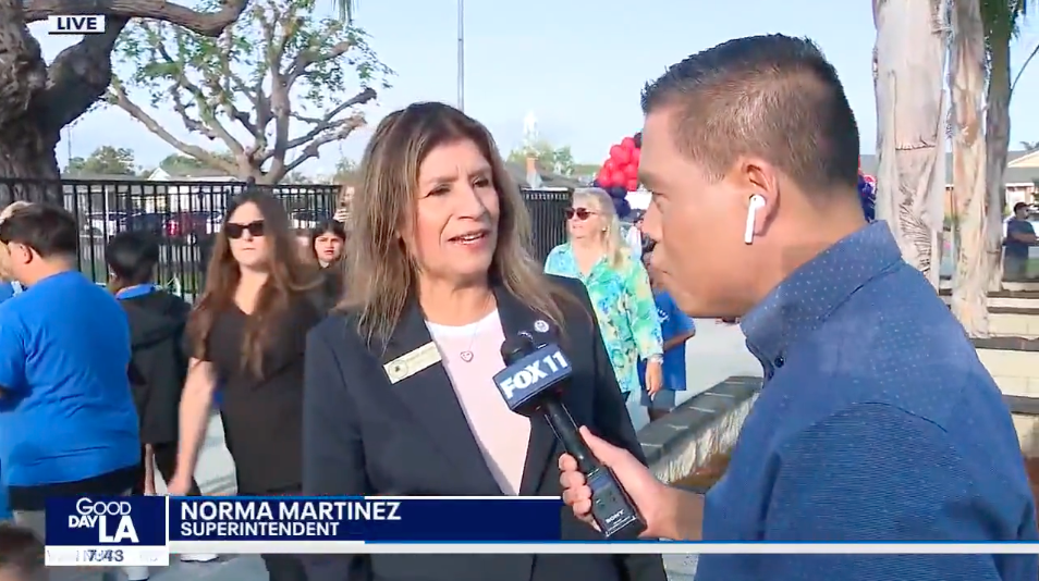 Fox LA interviews Supt. Norma Martinez