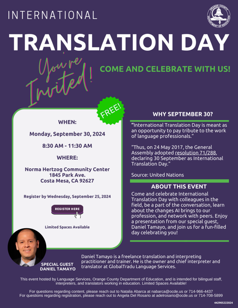 2024 International Translation Day event