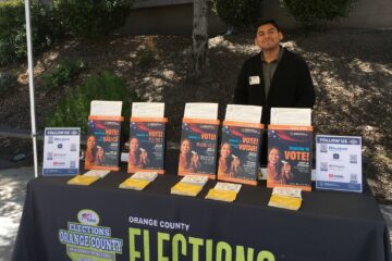 Orange County Registrar of Voters booth