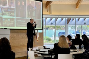 Daniel Tamayo presenting at the International Translation Day celebration.