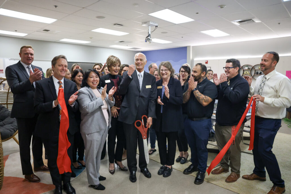 Huntington Beach Unified High School District Board of Education trustees and staff attended a ribbon-cutting ceremony for Ocean View High School’s new WellSpace on Tuesday, Oct. 8.