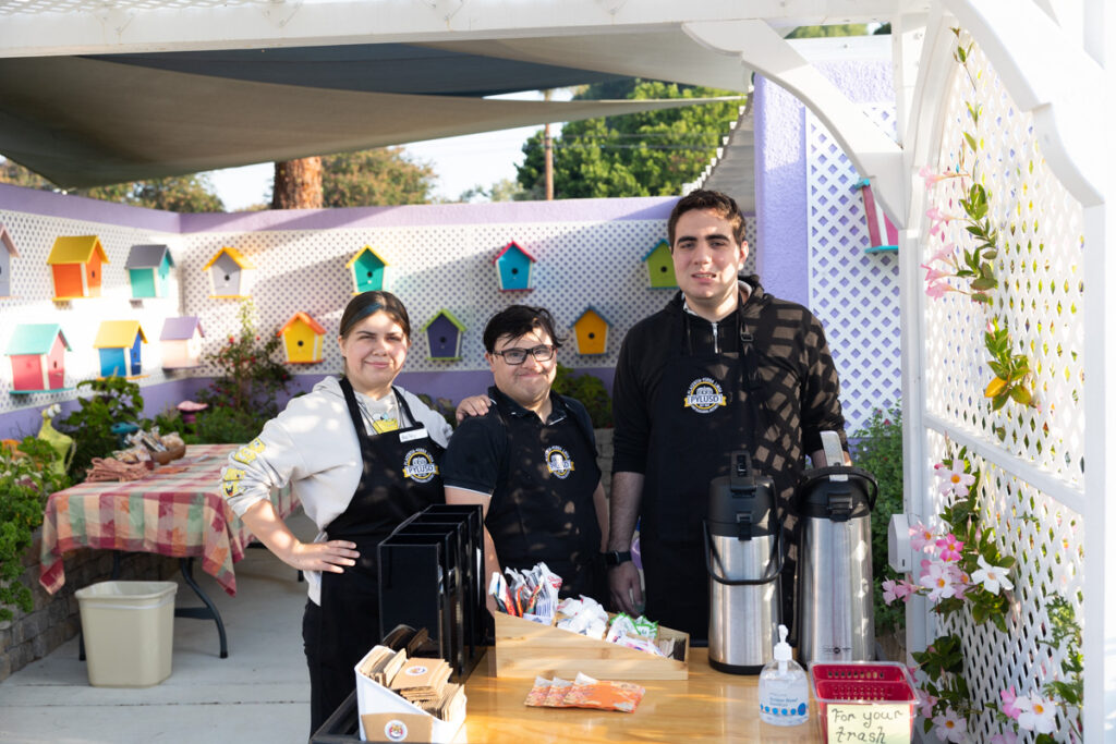 Venture Academy students run the Venture Coffee Cats business at George Key School. (Courtesy of Placentia-Yorba Linda Unified School District) 