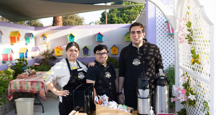 Venture Academy students run the Venture Coffee Cats business at George Key School. (Courtesy of Placentia-Yorba Linda Unified School District)